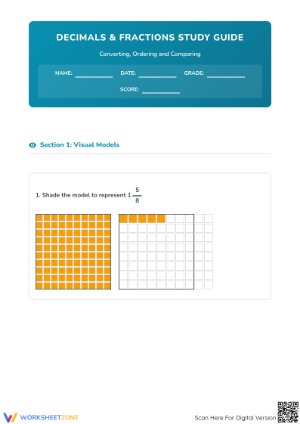 Essential Decimal Study Guide: Grade 5 CCSS 5.NBT.B.7 Aligned