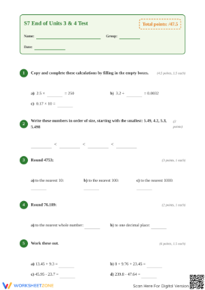 CCSS.MATH.CONTENT.5.NBT.A.3 Test: Decimals & Units — Ready