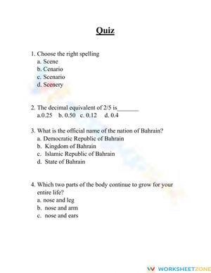 Quiz - tie breaker