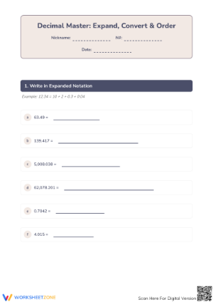 Complete Decimal Mastery: Expand, Convert, Order | Grade 5