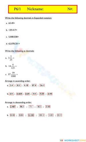 Decimal - expand - convert - order