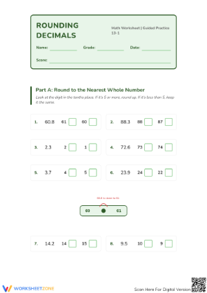 Rounding Decimals Worksheet | Essential Grade 5 Math