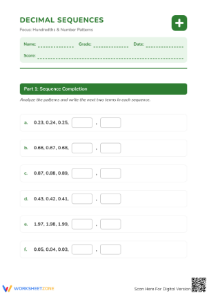Essential Hundredths Worksheet | Grade 4 & 5 Math