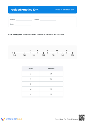Grade 4 Decimals & Fractions — Printable No-Prep Worksheet