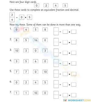 Math Activity: Fractions to Decimals