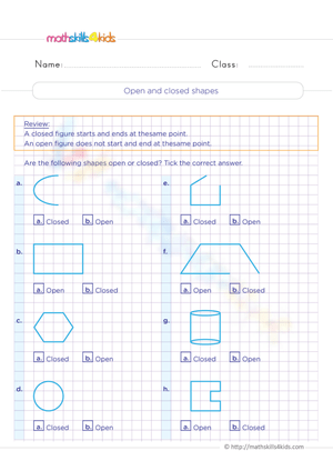 Open and closed shapes