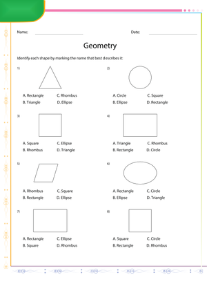 Geometry Concepts Worksheet