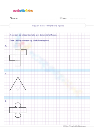 Nets of three dimentional figures