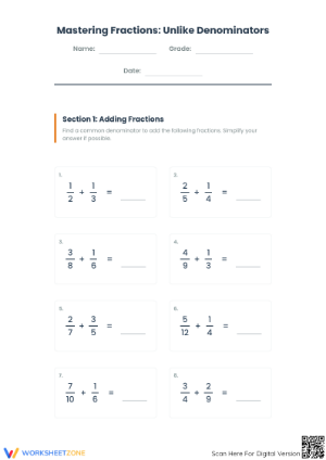 Add and Subtract Fractions: Word Problems