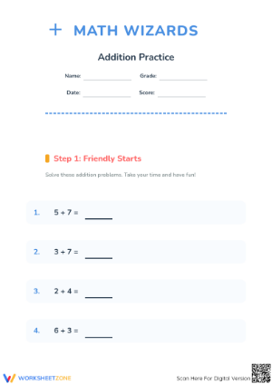 Essential Single-Digit Addition Practice | Grade 1-2 Math