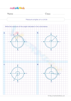 Printable Measuring Angles Worksheet | Grade 4 Math