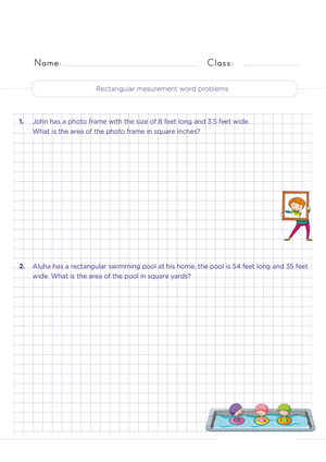 Grade 5 Area Word Problems — Printable No-Prep Worksheet