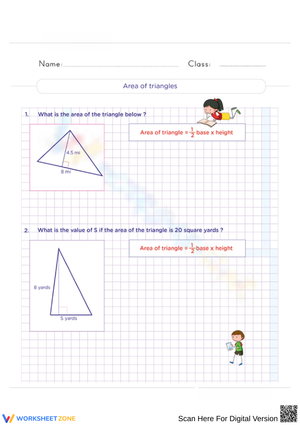 Practice Calculating Area of Triangles 