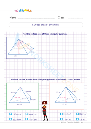 Surface area of pyramids