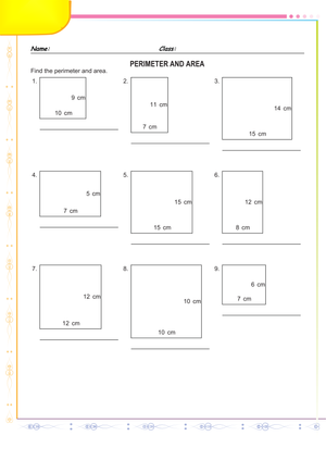 Essential Perimeter and Area Worksheet | Grade 4 Math