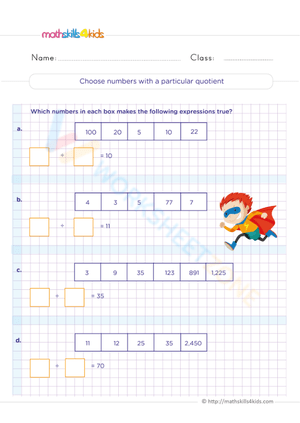 Choose numbers with a particular quotient