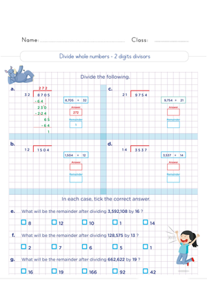 Printable Long Division Worksheet | Grade 5 Math