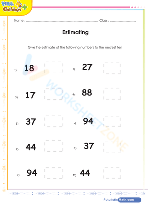Estimation of numbers to nearest ten