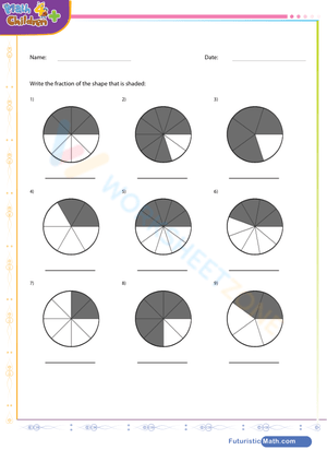Grade 3 Fraction Circles — Printable No-Prep Worksheet