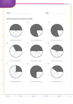 Grade 3 Fraction Circles — Printable No-Prep Worksheet