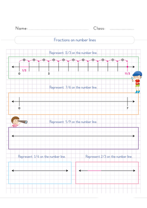 Grade 3 Fractions — Printable No-Prep Worksheet