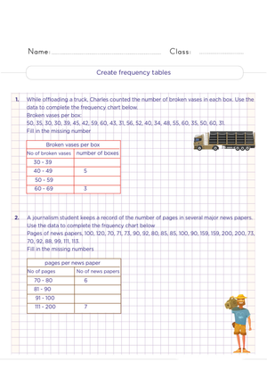 Grade 6 Data — Printable No-Prep Worksheet