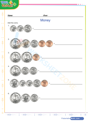 Grade 2 Money — Printable No-Prep Worksheet