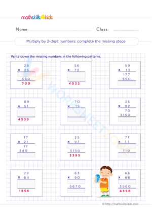 Multiply by 2-digit numbers