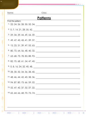 Explore Easy Number Patterns Worksheet for Math
