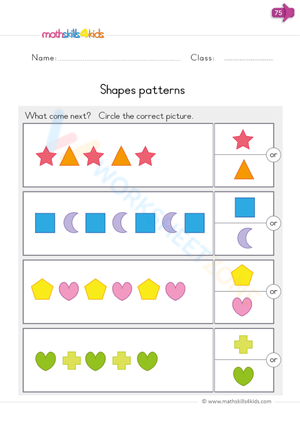 Explore Shape Patterns Worksheet for Math Skills