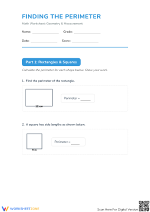 Printable Perimeter Worksheet | Grade 3 Math Guide