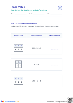 Essential Expanded Form Worksheet | Grade 2 Math