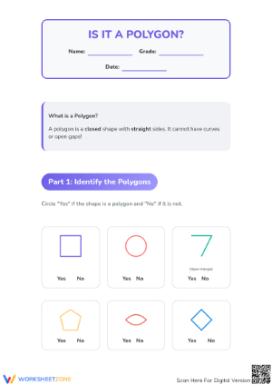 Grade 2 Polygons — Printable No-Prep Worksheet