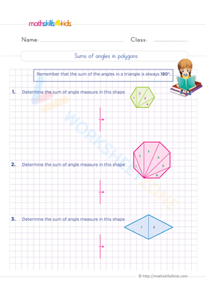 Sums of angles in polygons