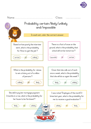 Probability: Certain, Likely, Unlikely, Impossible