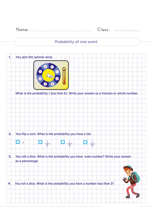 Grade 7 Probability — Printable No-Prep Worksheet