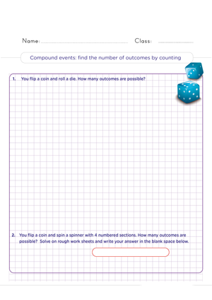 Compound Events Worksheet | Grade 7 Math | Printable