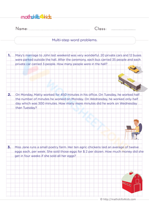 Multi-step word problems