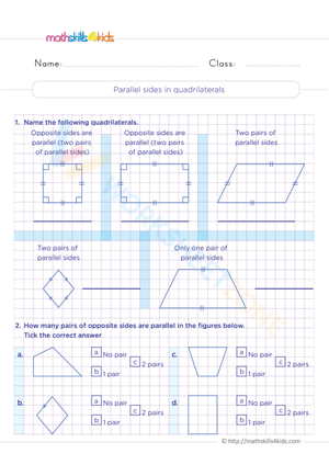 Parallel sides in quadrilaterals