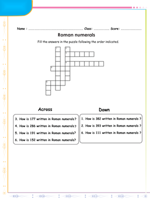 Solve the Roman Numerals Puzzle
