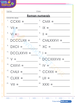 Practicing Roman Numerals Conversion