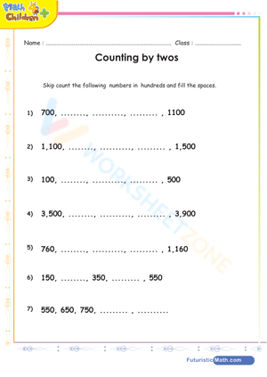 Skip counting in hundreds