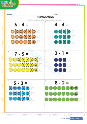 Illustrated Subtraction Practice