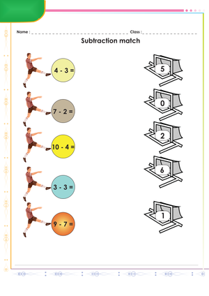 Subtraction Matching Exercise