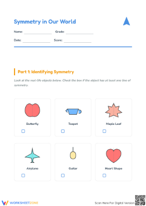 Symmetry Worksheet | Printable Grade 4 Math