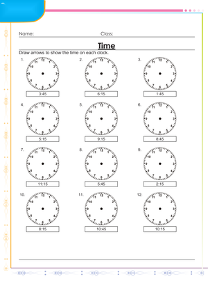 Grade 2 Telling Time — Printable No-Prep Worksheet