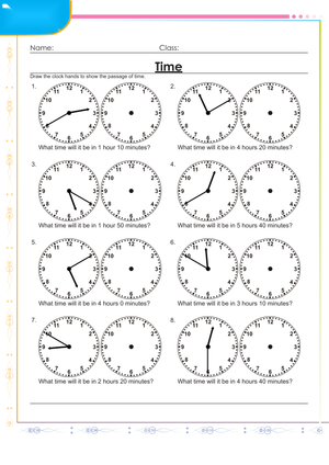 Grade 3 Elapsed Time — Printable No-Prep Worksheet