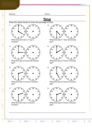 Grade 3 Elapsed Time — Printable No-Prep Worksheet