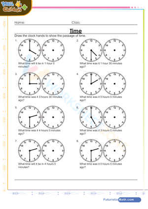 Grade 3 Elapsed Time — Printable No-Prep Worksheet