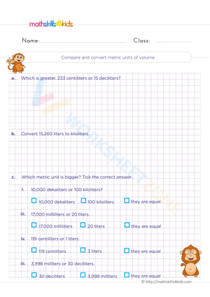 Compare and convert metric units of volume